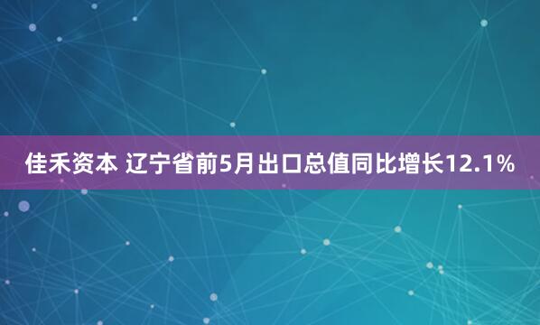 佳禾资本 辽宁省前5月出口总值同比增长12.1%