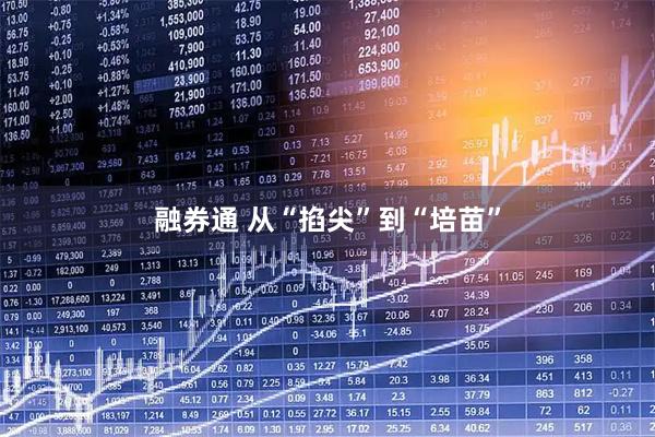 融券通 从“掐尖”到“培苗”