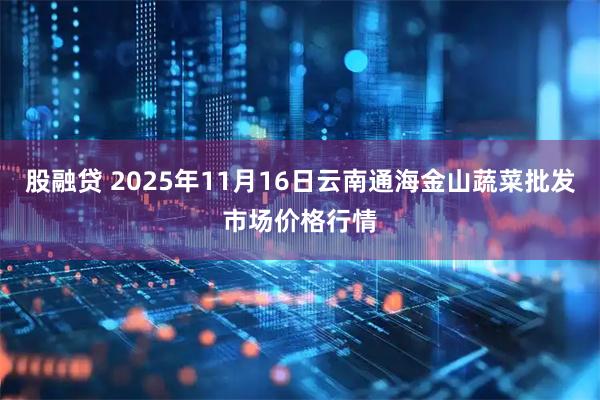 股融贷 2025年11月16日云南通海金山蔬菜批发市场价格行情