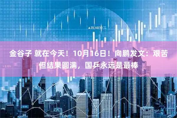 金谷子 就在今天！10月16日！向鹏发文：艰苦但结果圆满，国乒永远是最棒