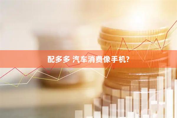 配多多 汽车消费像手机?